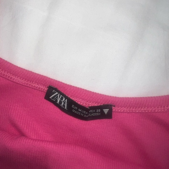 Zara Pink Cropped Tank Top - Picture 3 of 3